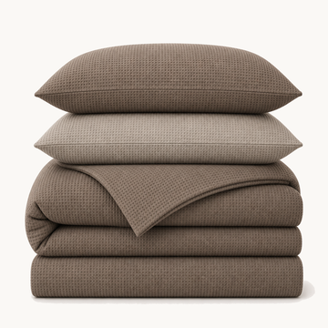 Mocha Brown + Almond Beige Cotton