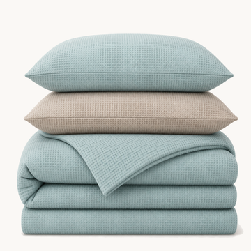 Mint + Green Almond Beige Cotton