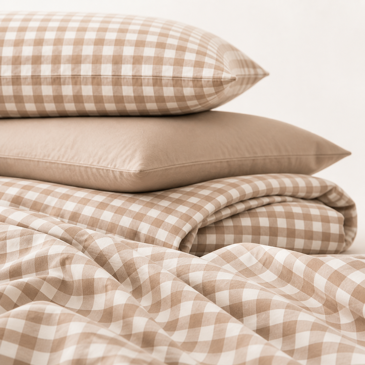 Washed Cotton Plaid Bedding