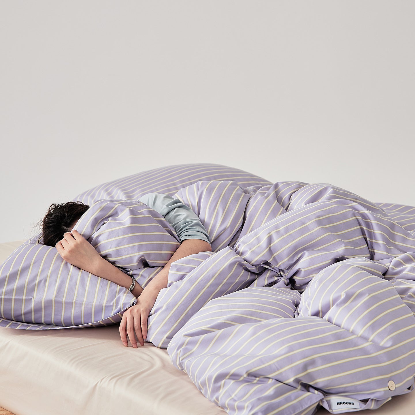 Striped Cotton Sateen Bedding Set – 3 or 4 Pieces
