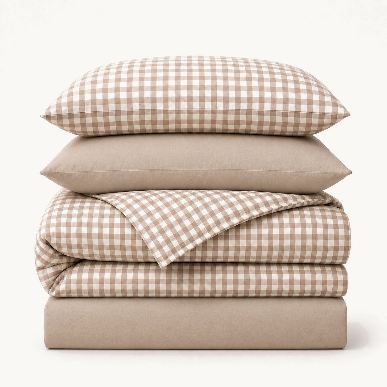 Washed Cotton Plaid Bedding