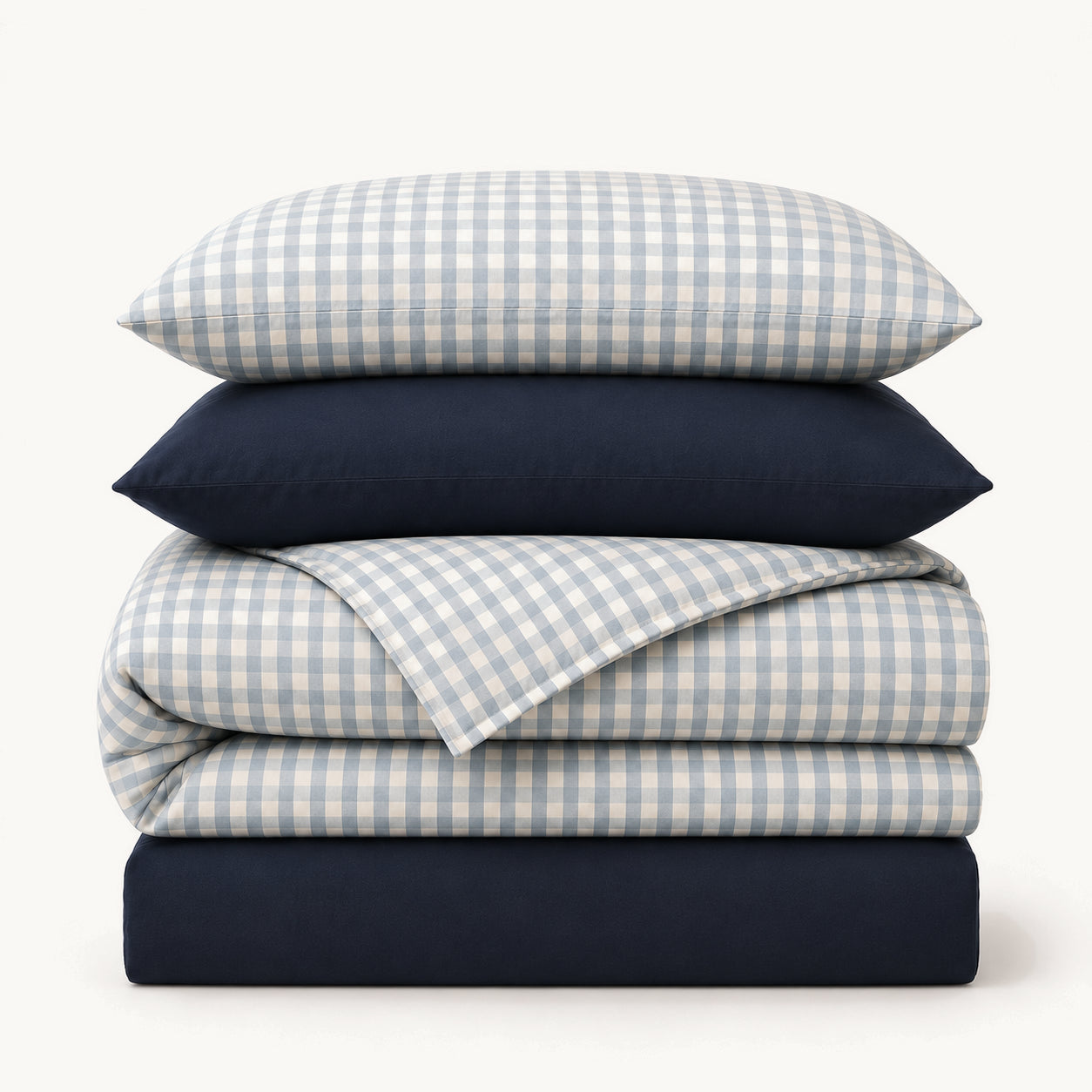Washed Cotton Plaid Bedding