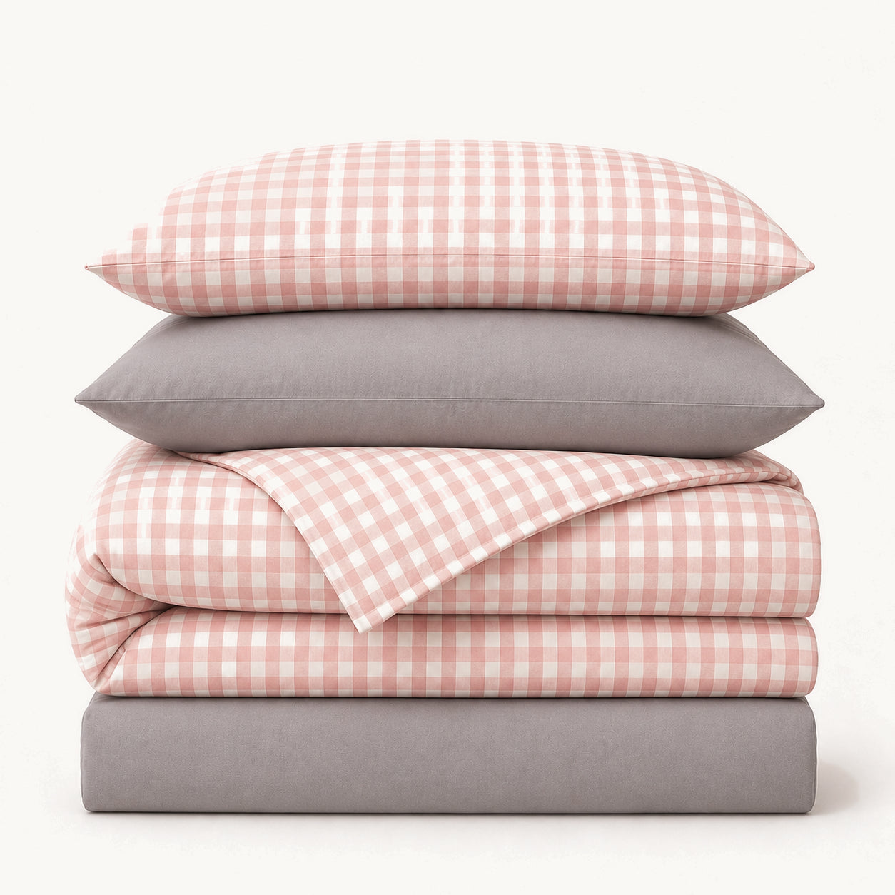 Washed Cotton Plaid Bedding