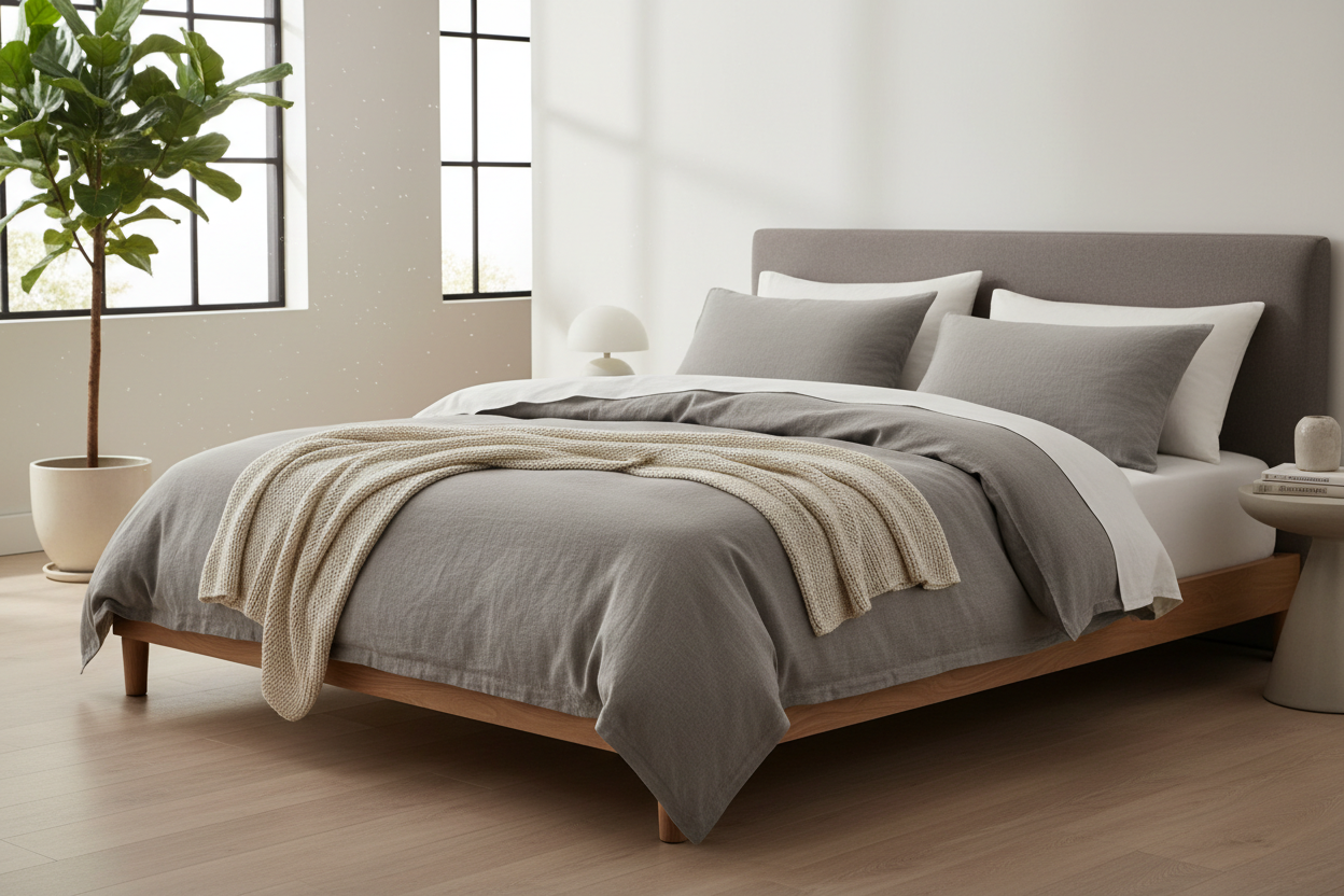Premium Bedding Set - Grey
